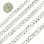 Load image into Gallery viewer, Sterling Silver Curb Link Chain