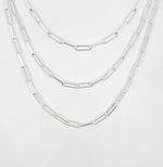 Load image into Gallery viewer, Sterling Silver Paperclip Chain