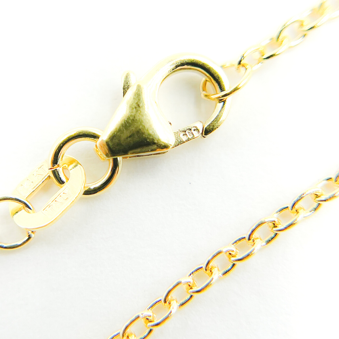 14K Solid Gold Cable Chain
