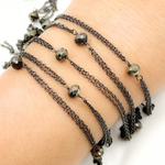 Load image into Gallery viewer, Pyrite Double Oxidized Connected Wire Chain.