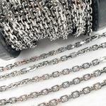 Load image into Gallery viewer, Z90OX1. Oxidized Shinny Sterling Silver Rectangle Diamond Cut Heavy Cable