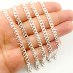 Load image into Gallery viewer, 925 Matt Sterling Silver Flat Curb Chain