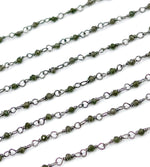 Load image into Gallery viewer, Black Moonstone Wire Wrap Chain