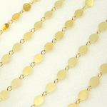 Load image into Gallery viewer, Gold Plated 925 Sterling Silver Flat Disc Chain. V65GP