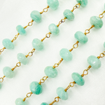 Load image into Gallery viewer, Amazonite Gold Plated Wire Chain