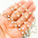 Load image into Gallery viewer, Blue Opal Gold Plated Wire Chain