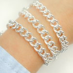 Load image into Gallery viewer, 925 Sterling Silver Smooth Curb Link Chain.