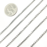 Load image into Gallery viewer, Oxidized 925 Sterling Silver Round Box Chain.