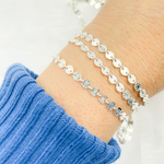Load image into Gallery viewer, 957FDSS. 925 Sterling Silver Textured Disc Chain