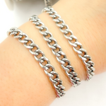 Load image into Gallery viewer, Oxidized Sterling Silver Curb Link Chain