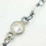 Load image into Gallery viewer, Rainbow Moonstone Oxidized Wire Chain.