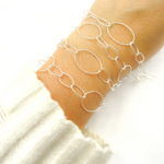 Load image into Gallery viewer, 925 Sterling Silver Diamond Cut 1 Big & 3 Small Oval Link Chain