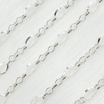 Load image into Gallery viewer, V178SS. Sterling Silver Diamond Cut Oval & 5 Flat Round Links Chain