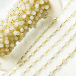 Load image into Gallery viewer, Moonstone Gold Plated Wire Chain.