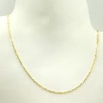 Load image into Gallery viewer, 14K Solid Yellow Gold Diamond Cut Cable Link Chain
