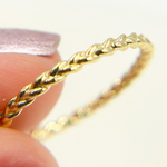 Load image into Gallery viewer, 14K Solid Gold Braid Ring.