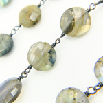 Load image into Gallery viewer, Labradorite Oxidized Wire Chain.