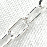 Load image into Gallery viewer, Sterling Silver Hollow Flat Paperclip Link Chain