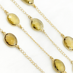 Load image into Gallery viewer, Whisky Quartz Organic Shape Bezel Gold Plated Wire Chain.