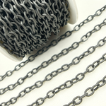 Load image into Gallery viewer, Black Rhodium 925 Sterling Silver Smooth Cable Link Chain