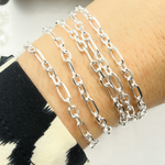 Load image into Gallery viewer, Y40SS. Sterling Silver Diamond Cut Paperclip Link Chain