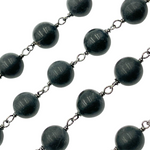 Load image into Gallery viewer, Black Onyx Gemstone Round Shape Chain