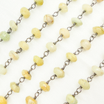 Load image into Gallery viewer, Coated Cats Eye Oxidized 925 Sterling Silver Wire Chain