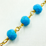 Load image into Gallery viewer, Turquoise Gold Plated Wire Chain