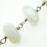 Load image into Gallery viewer, Grey Moonstone Oxidized Wire Chain