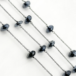 Load image into Gallery viewer, Coated Black Spinel Oxidized Wire Chain.