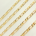 Load image into Gallery viewer, 14K Gold Filled Flat Oval & Round Link Curb Chain.
