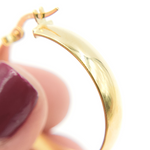 Load image into Gallery viewer, 14K Solid Gold Smooth Hoop Earrings