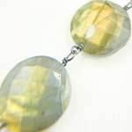 Load image into Gallery viewer, Labradorite Oxidized Wire Chain.