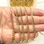 Load image into Gallery viewer, Gold Filled Flat Round Shape Curb Chain