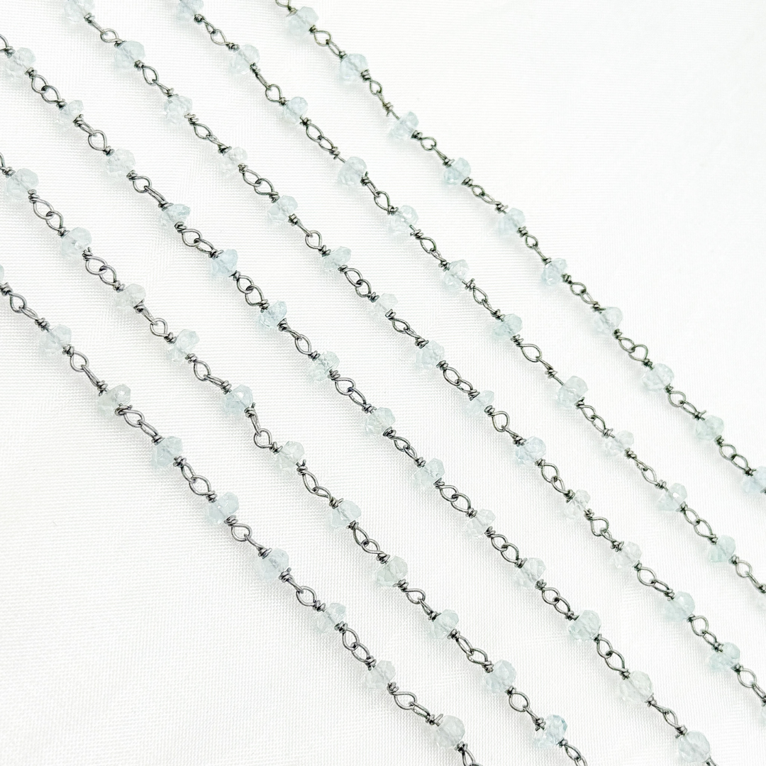 Aquamarine Oxidized Wire Chain.