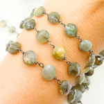 Load image into Gallery viewer, Labradorite Oxidized Wire Chain.
