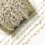 Load image into Gallery viewer, Coated Multi Moonstone Cluster Dangle 925 Sterling Silver Wire Chain.