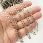 Load image into Gallery viewer, V39OX. Oxidized Sterling Silver Paperclip Link Chain
