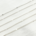 Load image into Gallery viewer, 925 Sterling Silver Satellite Curb & Diamond Cut Marina Link Chain