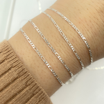 Load image into Gallery viewer, Sterling Silver Flat Figaro Link Chain