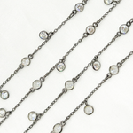 Load image into Gallery viewer, Cubic Zirconia Round Shape Dangle and connected Wire Chain