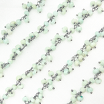 Load image into Gallery viewer, Amazonite Cluster Dangle Oxidized Wire Chain.