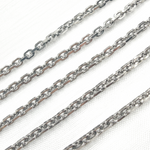Load image into Gallery viewer, Oxidized 925 Sterling SilverDiamond Cut Oval Link Chain