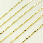 Load image into Gallery viewer, Solid Yellow Gold Diamond Cut Bars Link Chain by Foot