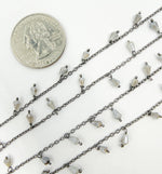Load image into Gallery viewer, Coated Labradorite Dangle Chain.
