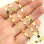 Load image into Gallery viewer, Gold Plated 925 Sterling Silver Flat Disc Chain.