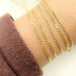 Load image into Gallery viewer, 14K Solid Gold Flat Cuban Links Chain