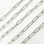 Load image into Gallery viewer, Oxidized 925 Sterling Silver Paperclip Chain
