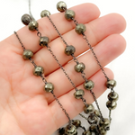 Load image into Gallery viewer, Pyrite Oxidized Connected Wire Chain.