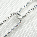 Load image into Gallery viewer, 925 Sterling Silver Paperclip Diamond Cut Link Chain.